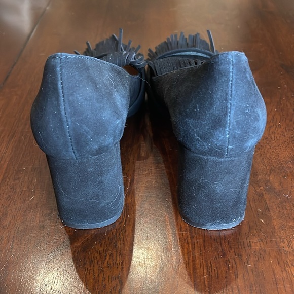 French Sole Shoes. FS/NY. Suede Block Heel Color Black Size 8.5 B - Picture 4 of 6